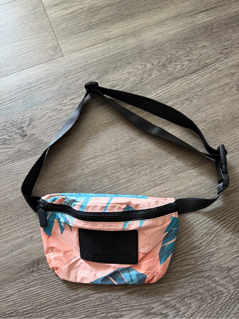 Aloha Tropical Print Peach & Teal Fanny Pack